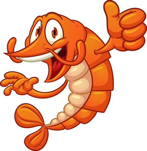 Cartoonshrimp Premium Vector