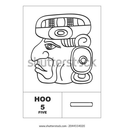 Vector Icon Mayan Numerals Mayan Head Stock Vector Royalty Free