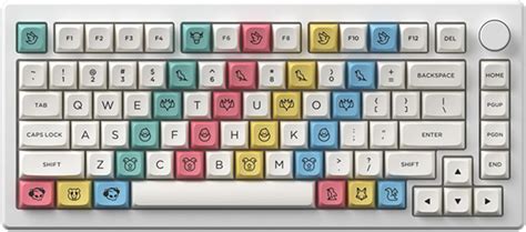 Akko Cream Keycaps Set With Mda Profile Double Shot Keycap Keys