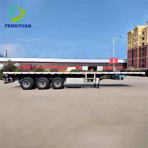 Fengyuan Axles Ft Ft Container Chassis Flatbed Semi Trailer