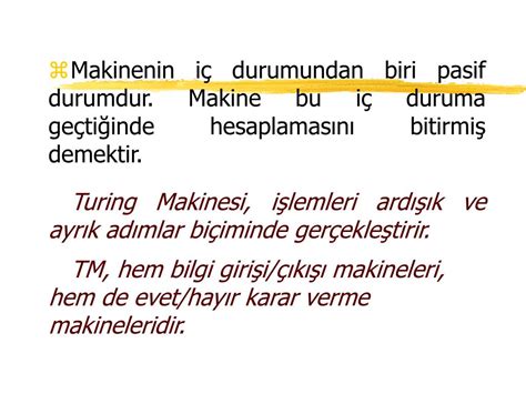 PPT TURING MAKİNESİ NASIL ÇALIŞIR PowerPoint Presentation free