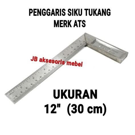 Jual Penggaris Siku Tukang Inch Merk Ats Meteran Siku Besi L