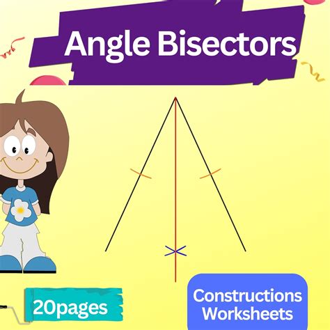 construct the angle bisector - Constructions Worksheets | Made By Teachers