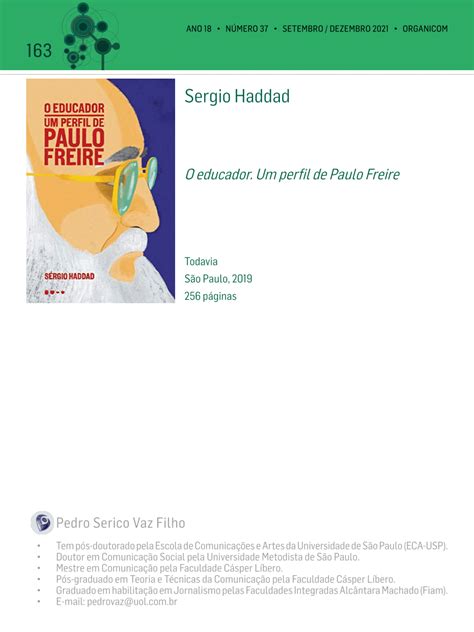 Pdf Anos De Paulo Freire O Patrono Da Educa O Brasileira