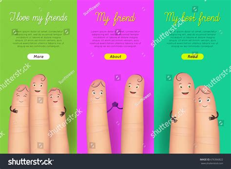 Friendship Day Poster Finger Collection Important Stock Vector Royalty Free 676366822