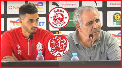 KOCHA Wa WYDAD AWATAMANI SIMBA Kwa MKAPA TUMEKUJA KUCHUKUA POINTI 3