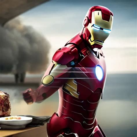 Ironman With A Cooked Bone In Ham As His Head Movie Stable