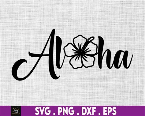 Aloha Svg, Summer SVG ,cut Files ,cricut ,silhouette ,hibiscus Svg Instant Digital Download ...