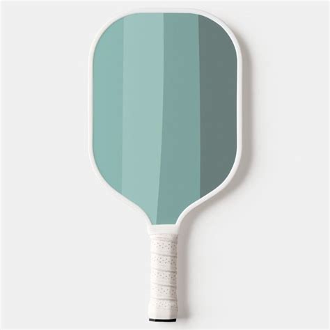 Minimal Modern Mint Green Turquoise Retro Stripes Pickleball Paddle