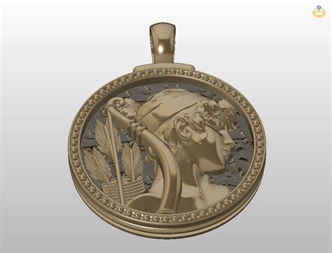 Horoscope Zodiac Sign Sagittarius Pendant 3D Model 3D Printable CGTrader