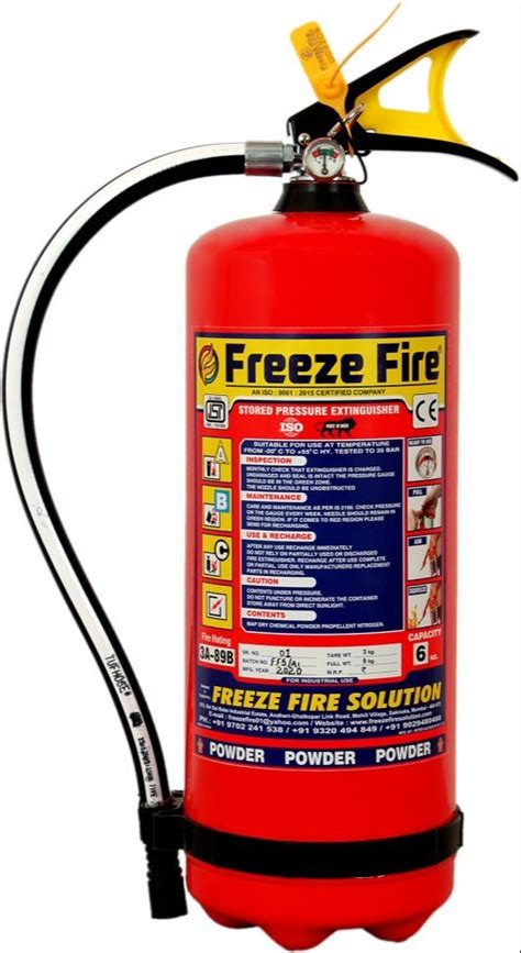 Kg Abc Stored Pressure Fire Extinguisher Freeze Fire Brand Powder