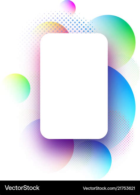 White abstract background with colour circles Vector Image