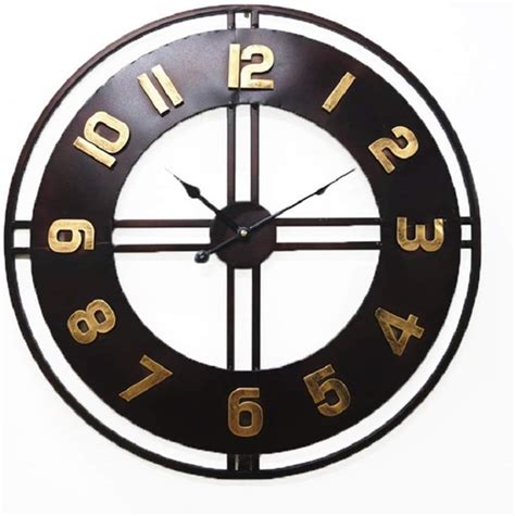 Xinyexinwang Vintage Reloj De Pared Industrial Viento Retro Reloj De