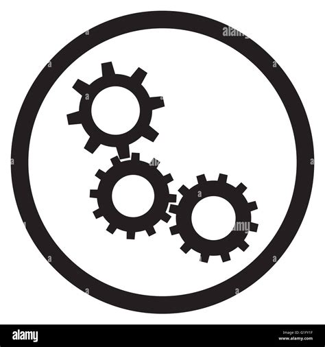 Zahnrad Getriebe Mechanismus Symbol Schwarz Wei Getriebe Rad R Dchen