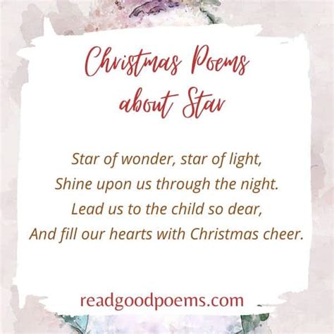 Christmas Poems about Star to Brighten Your Holidays