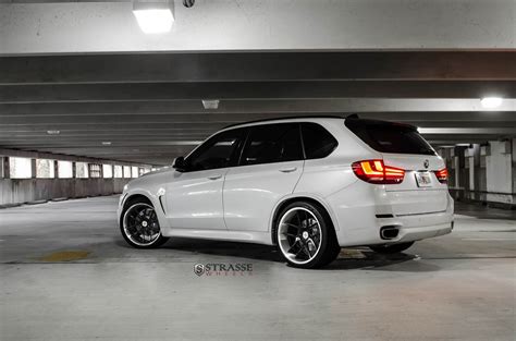 Revised Fascia Of White Bmw X5 On Strasse Wheels Gallery