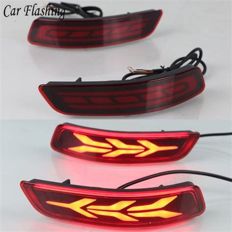 Car Led Rear Fog Lamp Bumper Light Brake Light Dynamic Turn Signal