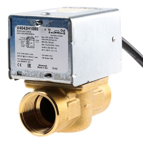 Honeywell Motorised Actuated Valve 2 Way 230 V Ac 1in Pipe Size