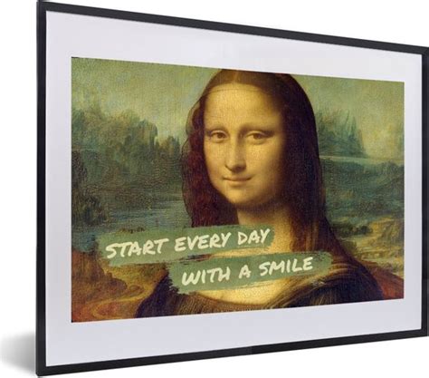 Fotolijst Incl Poster Mona Lisa Quote Da Vinci X Cm