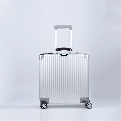 18 Inch Vertical Rib All Aluminum Magnesium Alloy Trolley Case TSA