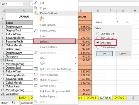 Cara Cepat Menghapus Baris Di Excel Blog Tutorial Microsoft Excel