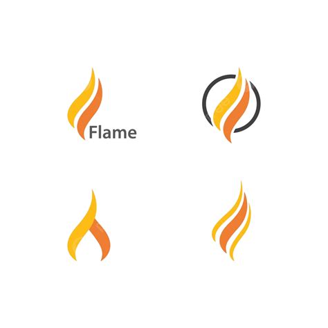 Fuego Llama Logo Fogata Gas Quemar Vector Png Dibujos Hoguera Gas