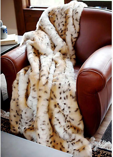 Snow Leopard Faux Fur Throw Fur Throw Blanket Faux Fur Throw Faux