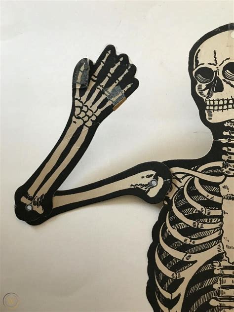 Vintage 1940 S 1950 S Halloween Jointed Skeleton Die Cut Luhrs 23â 2023151185