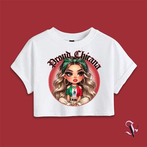 Proud Chicana Chola Chibi Style Mexicana Cinco De Mayo Latina Shirt PNG For DTF Iron On Print