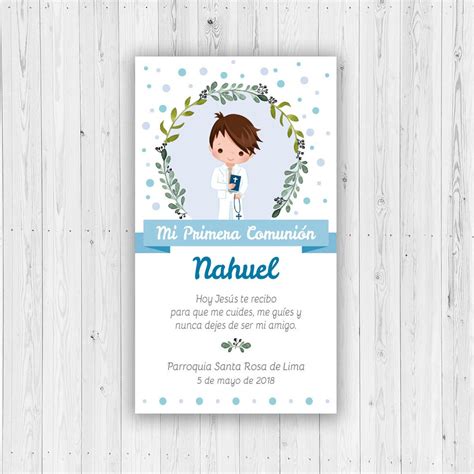 Invitaciones para Primera Comunión de niño originales para editar ...