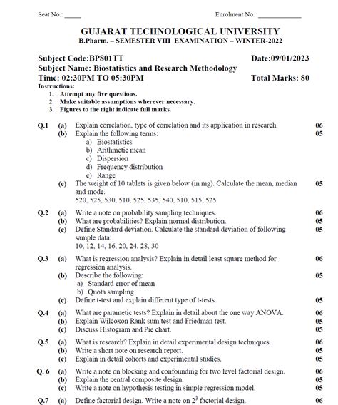 GTU Winter 2022 Question Paper B Pharm Sem 8 All Subject Old