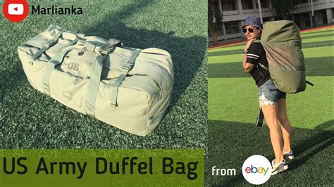 Us Army Military Duffel Bag From Ebay Youtube