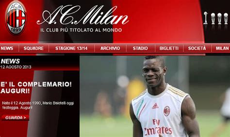 Milan Homenageia Balotelli Em Seu Anivers Rio