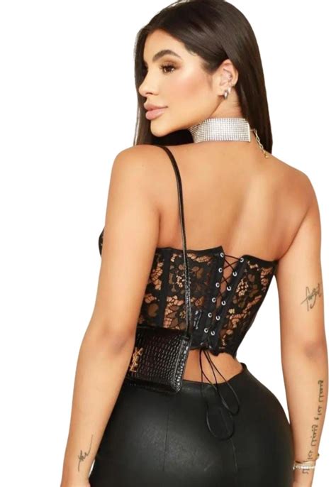 Cropped Espartilho Summer Body Corselet Feminino Renda Tomara Que Caia