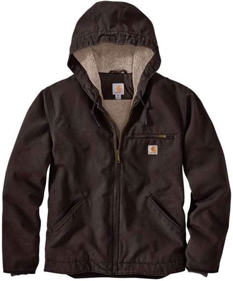 Amazon Carhartt Men S Relaxed Fit Washed Duck Sherpa Lined Jacket