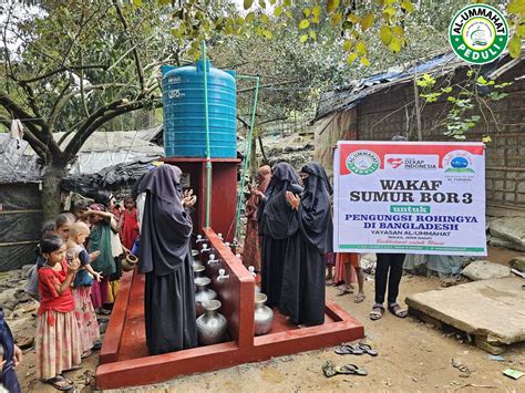 Al Ummahat Peduli Wakaf Sumur Bor Ke Untuk Pengungsi Rohingya Di