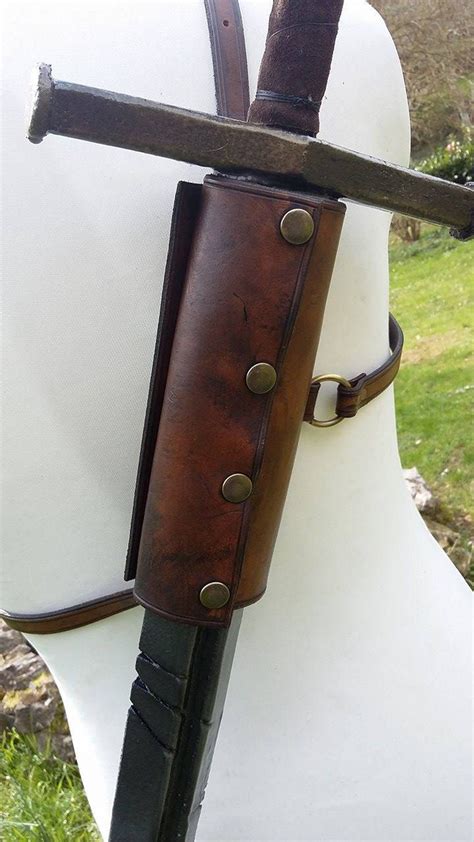 Back Sword Sheath With Chest Symbol The Witcher Larp Cosplay Etsy