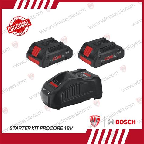 Bosch Starter Kit Procore 18v 40ah 2x Battery Cw Gal 1880cv Charger 1600a016gg