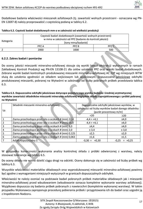 Wytyczne Techniczne WTW AC 22 P KR1 2 Beton Asfaltowy AC 22 P Warstwa