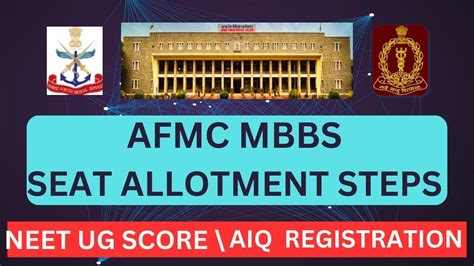 Afmc Mbbs Seat Allotment Steps All India Quota Counselling Mcc