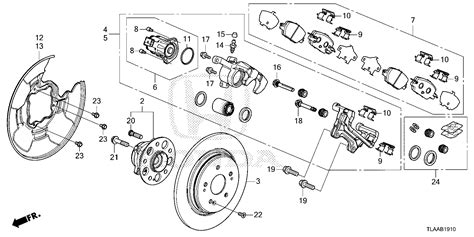 2022 Honda Pad Set Rr Brake Brakes Rear 43022 TLA A11 Honda