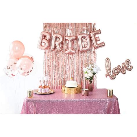 Bachelorette Party Decorations And Bridal Shower Supplies Rose Gold Kit Includes Bride And Love