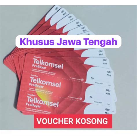 Jual Voucher Telkomsel Kosong Kosongan Zero Area Jateng Harga Per