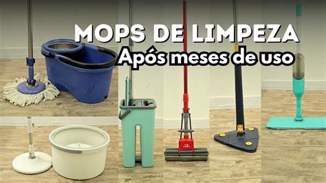 MEUS MOPS DE LIMPEZA APÓS MESES DE USO Mop flat Mop triangular Mop