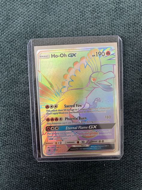 Mavin Rainbow Ho Oh Gx Hyper Rare Full Art Pokemon Sm Black Star