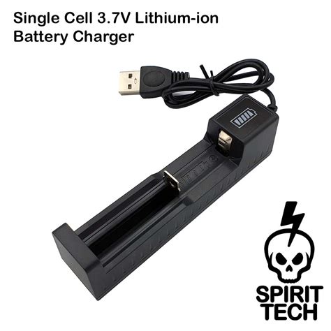 Single Slot Universal Lithium-Ion Battery Charger - Spirit Tech