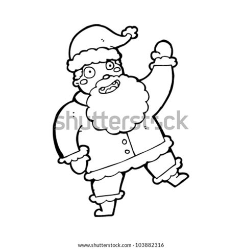 Cartoon Waving Santa Claus Stock Vector (Royalty Free) 103882316 ...