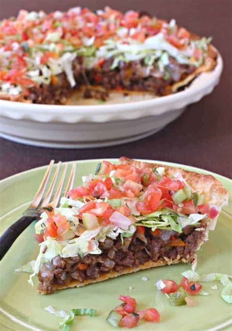 Loaded Taco Pie Recipe Easy Baked Taco Pie Recipe For Taco Night