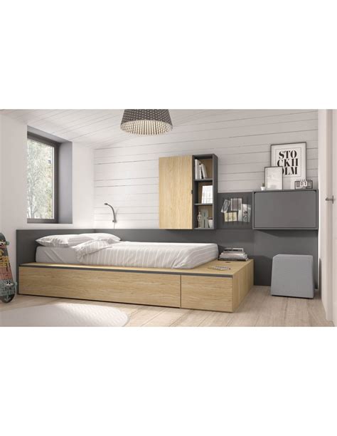 Cama Modular Juvenil Y Escritorio Abatible De Ros