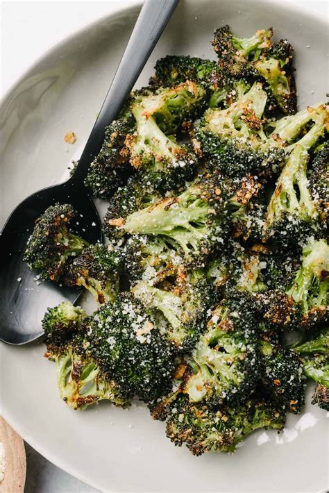 Crispy Garlic Parmesan Roasted Broccoli Our Salty Kitchen